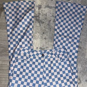 Blue & white checkered pants